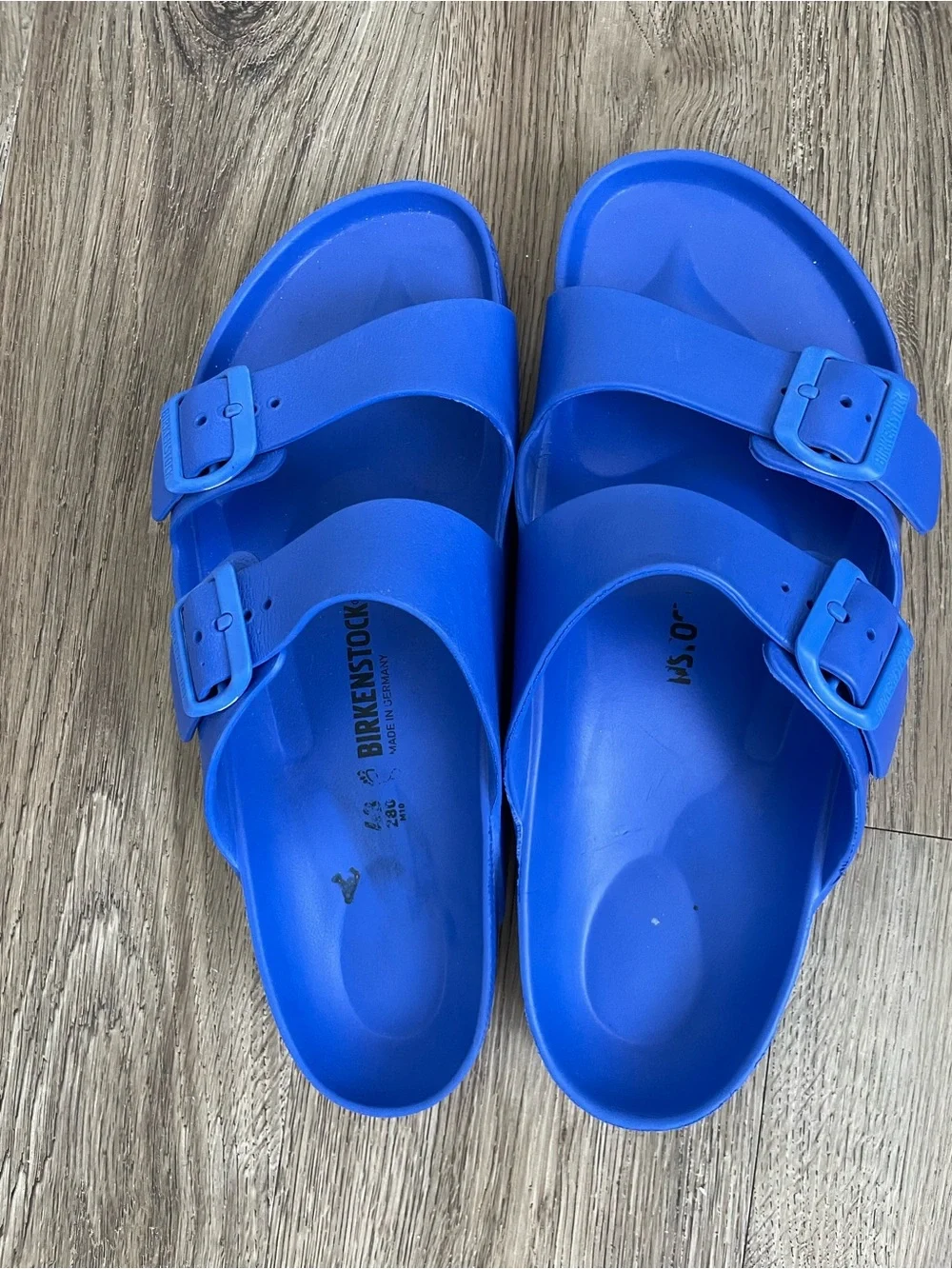 Men Size 10 Birkenstock Arizona Ultra Blue EVA Royal Sandals Slip-ons